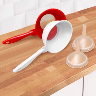Peneira com Funil Coador Grande 2 em 1 Suco Vitamina em Oferta na Shopee