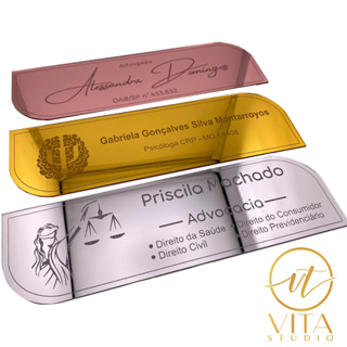 Placa Indicativa De Sinalização para Porta Acrílico Espelhado MUITAS CORES VERSÃO LUXO em Oferta na Shopee