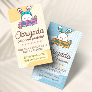 120 Cartões de Agradecimento Páscoa para Clientes | Personalizado com Arroba | Pequenos Negócios em Oferta na Shopee