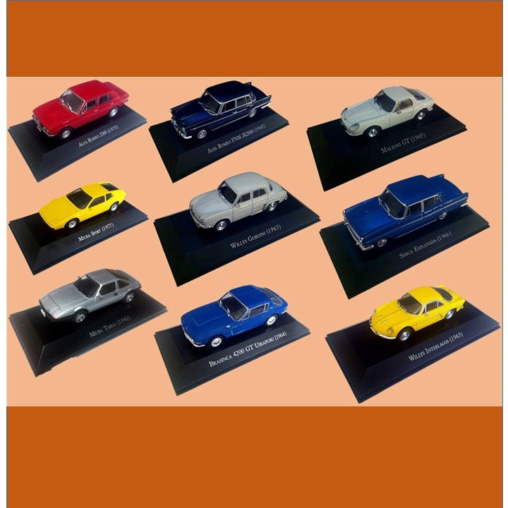 MINIATURA CARROS INESQUECÍVEIS DO BRASIL - ESCALA 1:43 - RARIDADES PARA COLECIONADOR