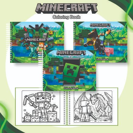 Livro de Colorir Minecraft Estilo Bobbie Goods Capa Dura ( Enviamos Imediatamente )
