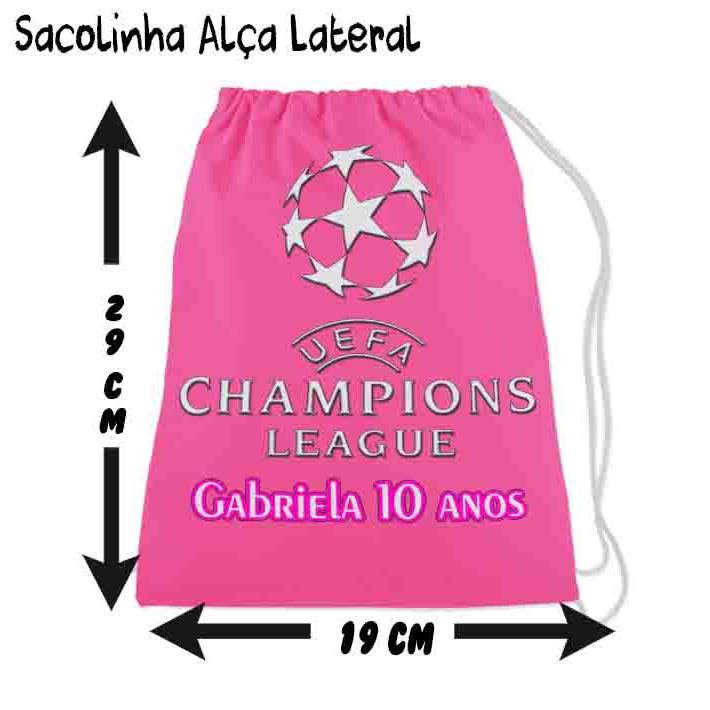 Kit Mochilinha Sacolinha Mochila Saco Sacochila Saquinho Lembrancinha Brinde Aniversario Personalizadas Champions League
