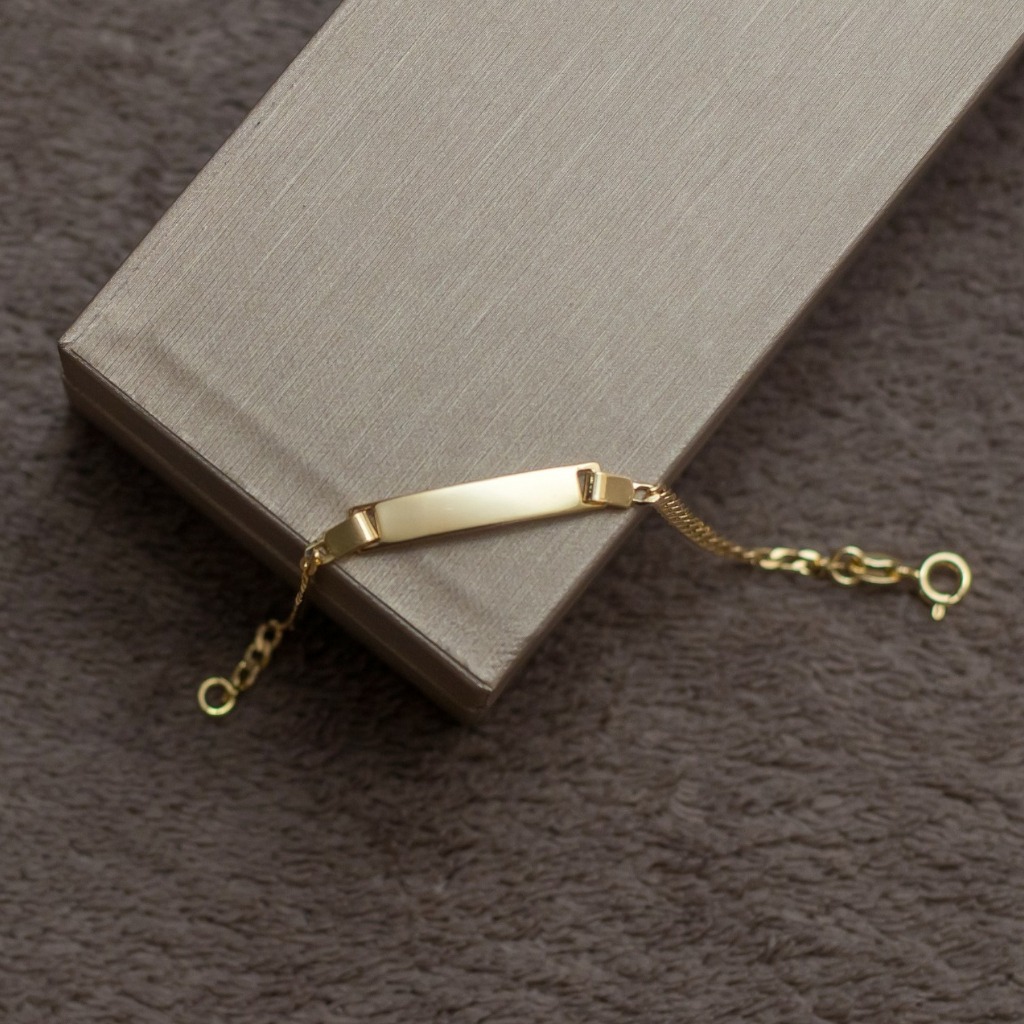 Pulseira Infantil Bebe Recem Nascido Banhada Ouro 18K