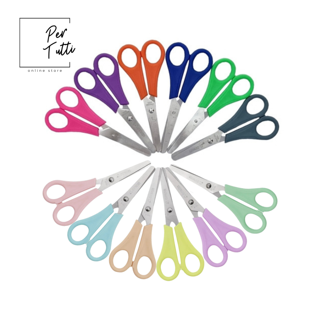 Tesoura Escolar 13cm - Tesoura Escolar sem Ponta - Tesoura Colorida - Leo&leo - Leonora