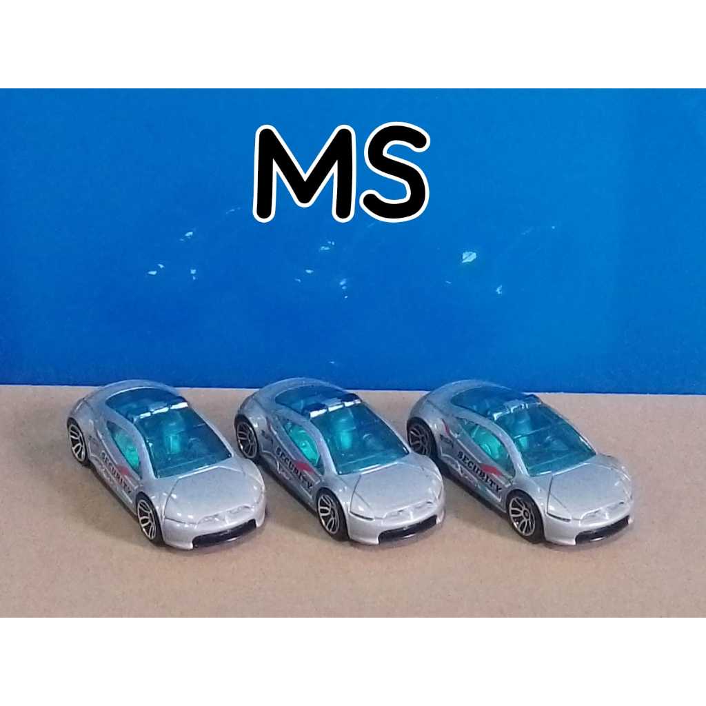 Trio de miniaturas Mitsubishi Eclipse "Security" 1:64 - Hot Wheels