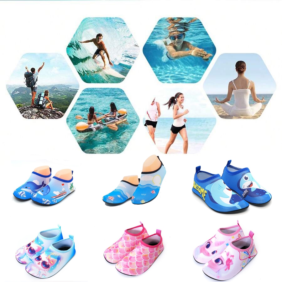 Sapatos De Água Yoga De Praia Anti-derrapante De Natação Descaça Pés Sapatos De Mergulho Criança