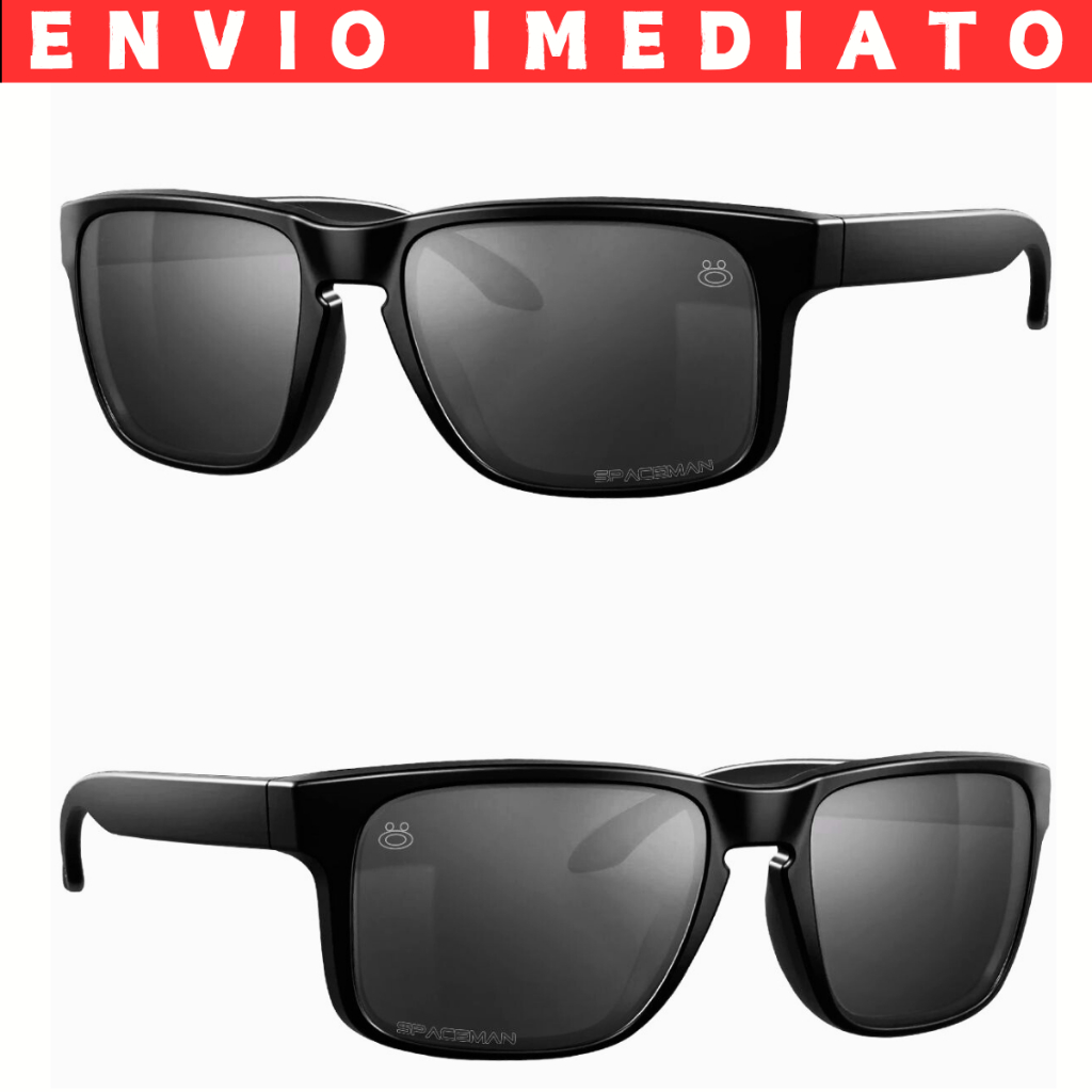 Óculos de Sol Masculino Lente Proteção UV Emborrachado Acetato Preto Esportivo Praia
