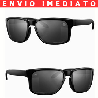 Óculos de Sol Masculino Lente Polarizada Proteção UV Emborrachado Acetato Preto Esportivo Praia em Oferta na Shopee