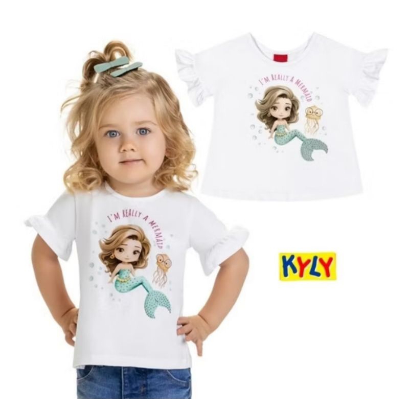 Blusa Verão Infantil Menina 100% algodão Kyly 1/3 1000498