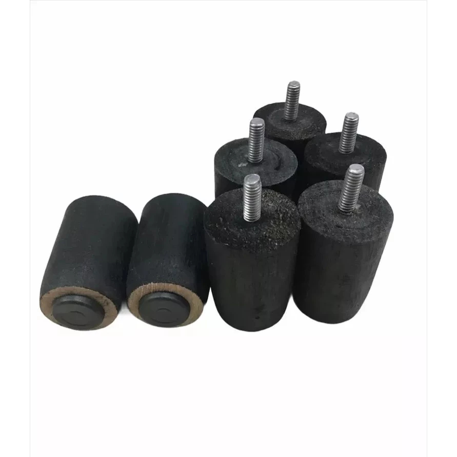 Pés para Cama Box Pezinho Madeira 7cm CASAL SOLTEIRO QUEEN KING Pé moveis Sofá Armário - Preto — imagem 2 de 2