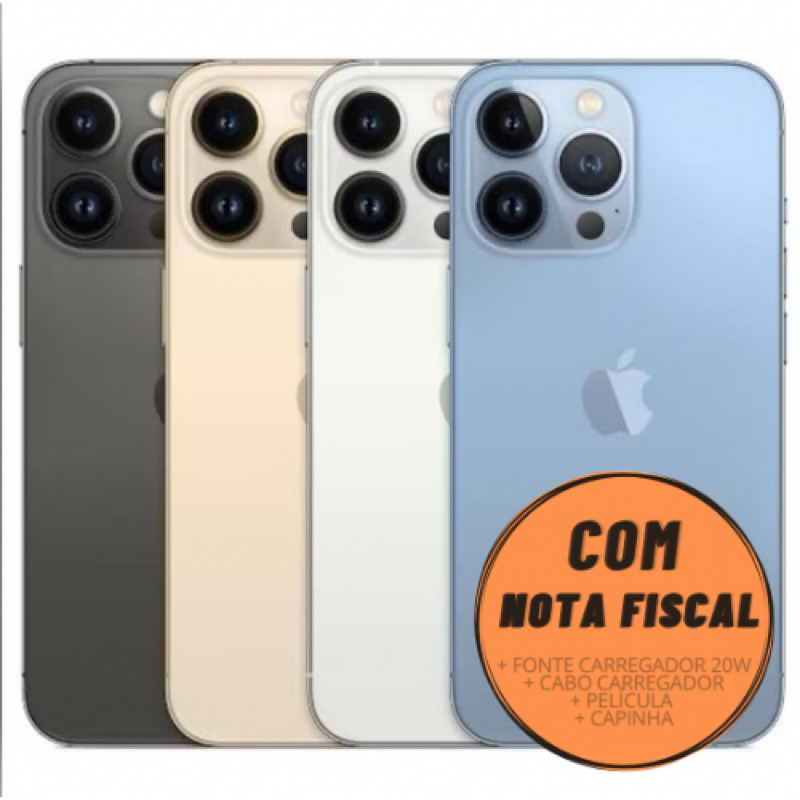 Celular iPhone 13 Pro Max (128GB) (256GB) 100% Original Apple Seminovo Vitrine Bateria 85%...
