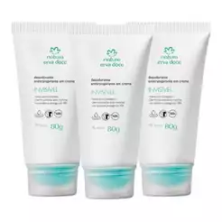 Kit : DESODORANTE EM CREME ANTITRANSPIRANTE ERVA DOCE 3 UNIDADES