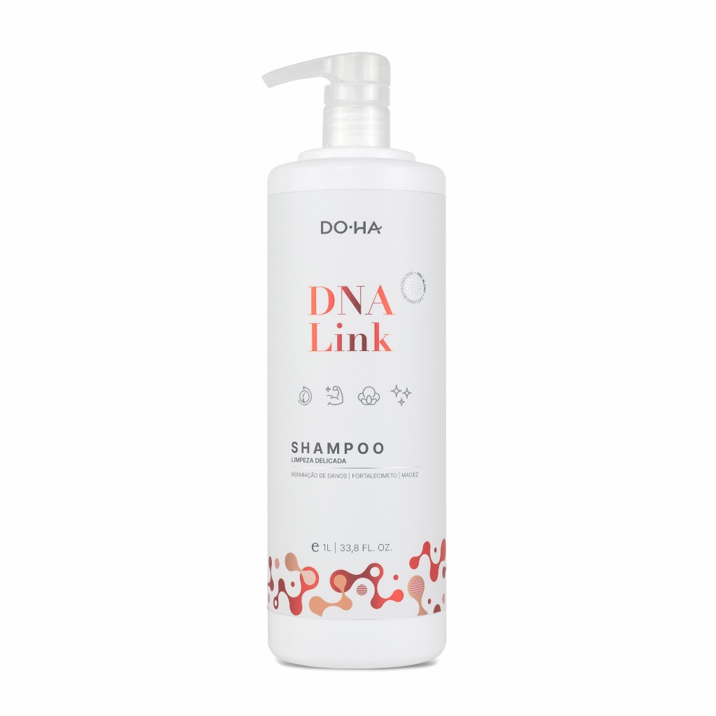 Doha Shampoo DNA Link Nutrição 1L Profissional - Doctor Hair Reconstrução Capilar Reparação