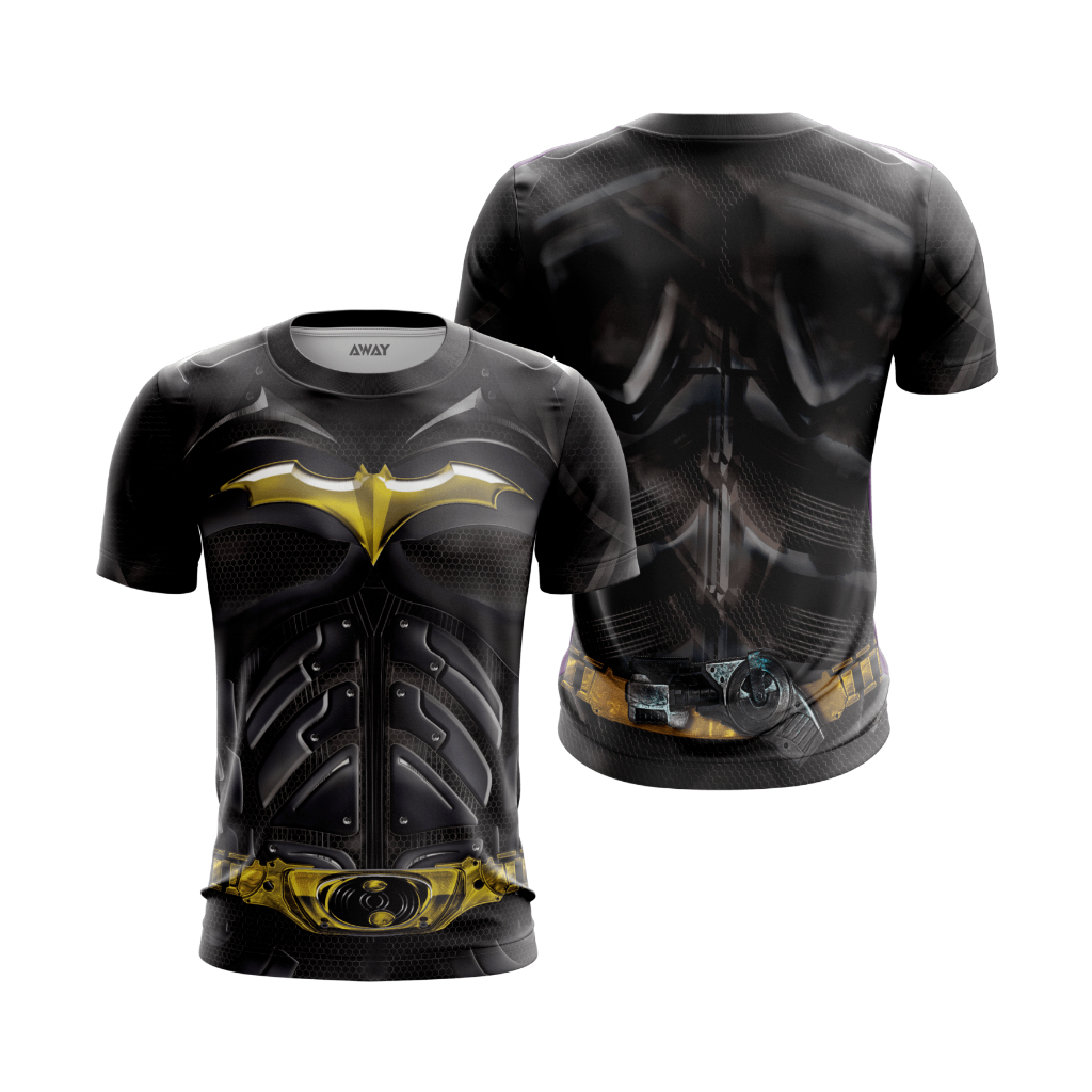 Camisa Camiseta Traje 3D Batman Dry fit - Com Proteção Uv50+ / Treino / corrida / casual / Academia (Unissex) em Oferta na Shopee