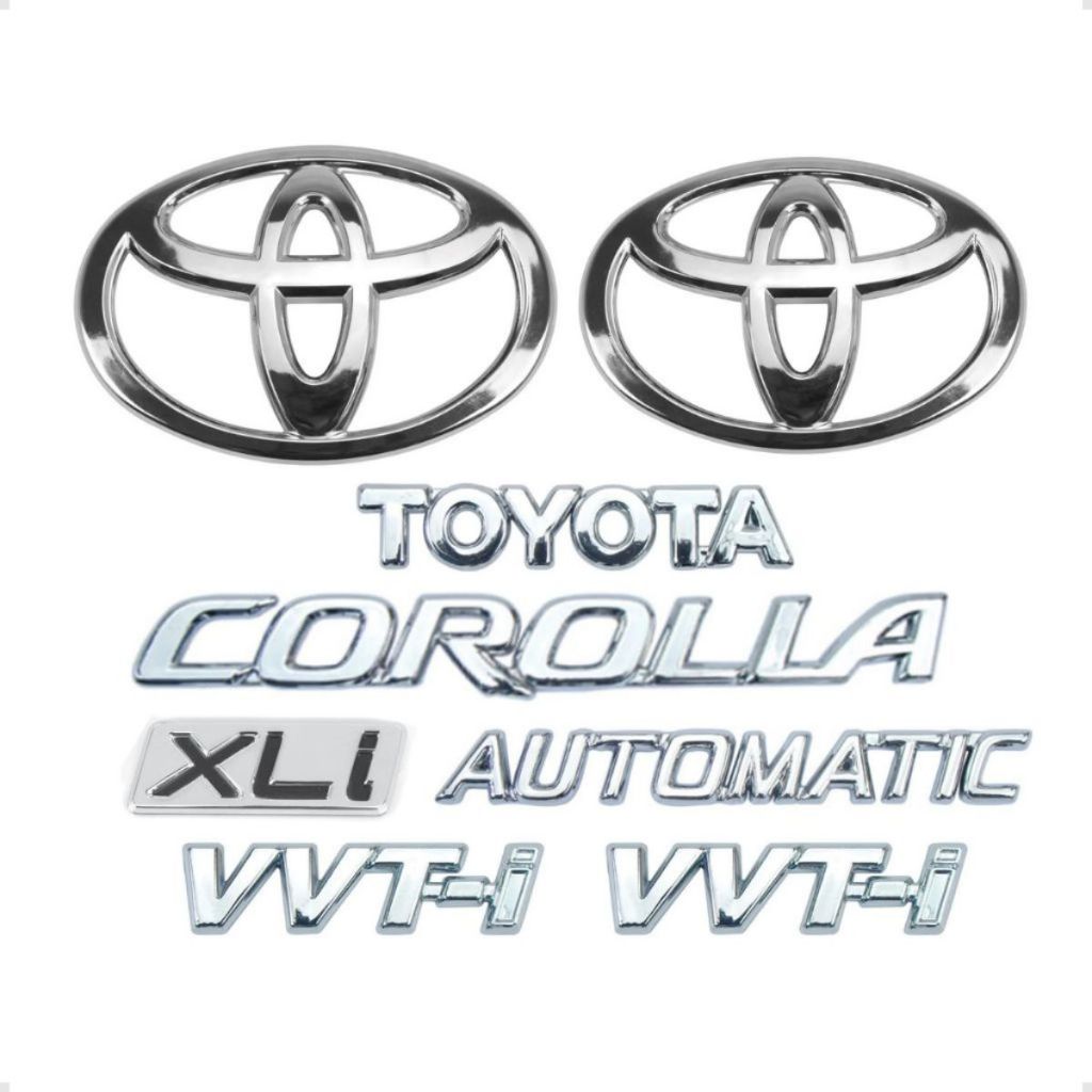 Emblemas Toyota Corolla Xli Automatic Vvt-i Logo Grade E Logo Mala 2003 2004 2005 2006 2007 2008