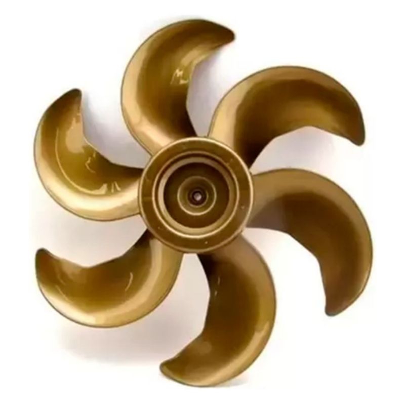 Hélice Para Ventilador Mallory 40cm 6 Pás Dourada