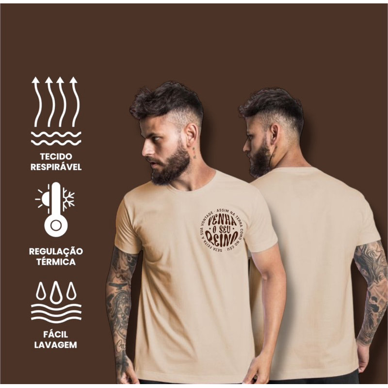 Camiseta Slim Algodão Penteado Estampado Blusa Camisa Moda Casual Tecido Leve Unissex Masculino