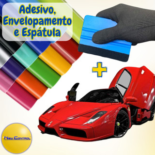 Adesivo Automotivo 1,2x2m Capo Teto Black Piano Preto Fosco Nardo Gray Amarelo + Espatula aplicação
