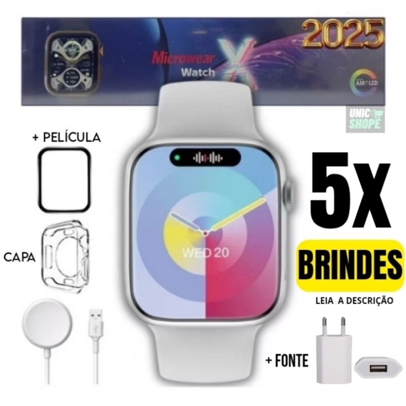 Watch X Smartwatch Relogio Serie 10 Amoled Nfc Chat GPT Original