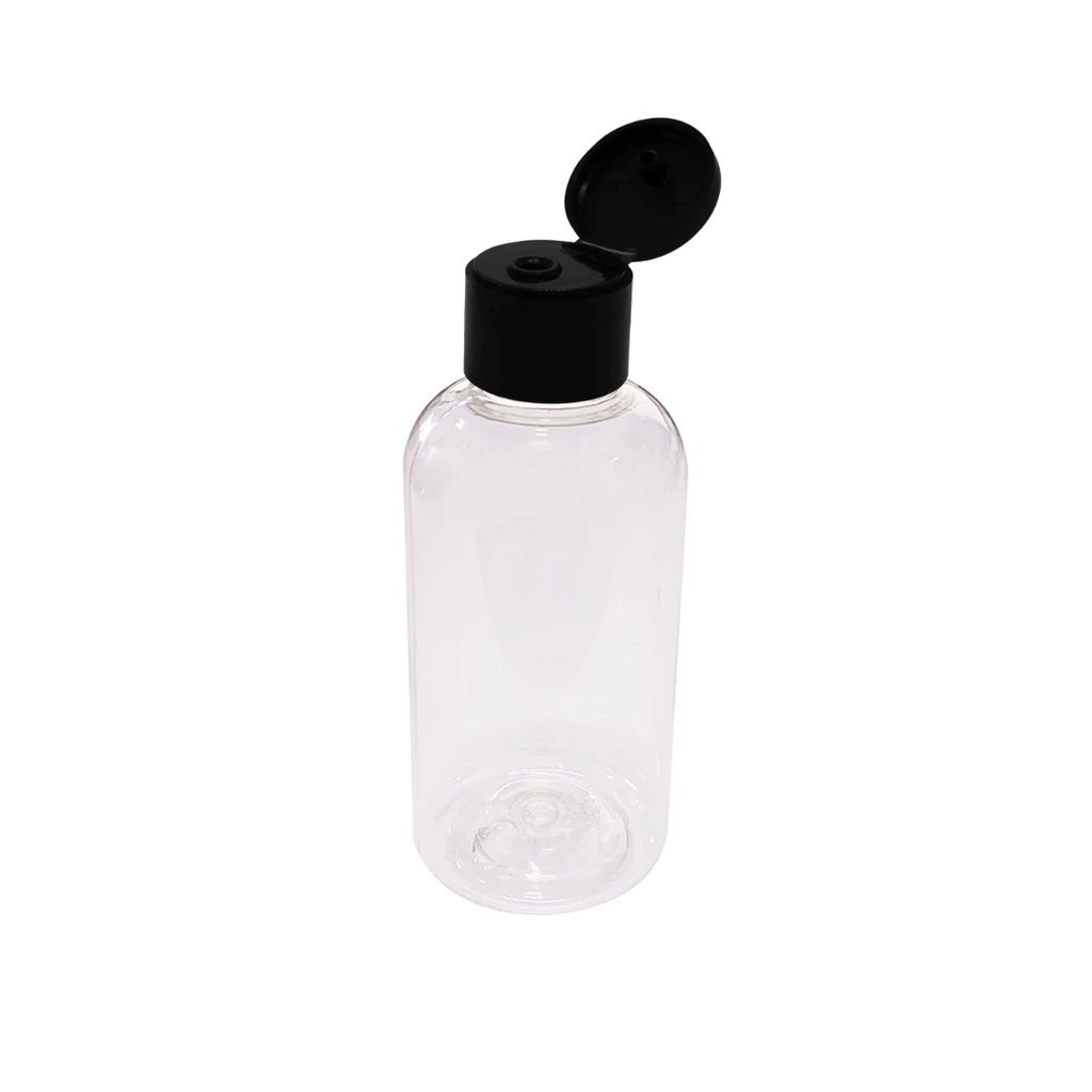Detalhes do 20 Frascos Plástico Pet 60 Ml Oval Flip Top Transparente para Álcool Gel, Shampoo, Sabonete Líquido e Cremes.