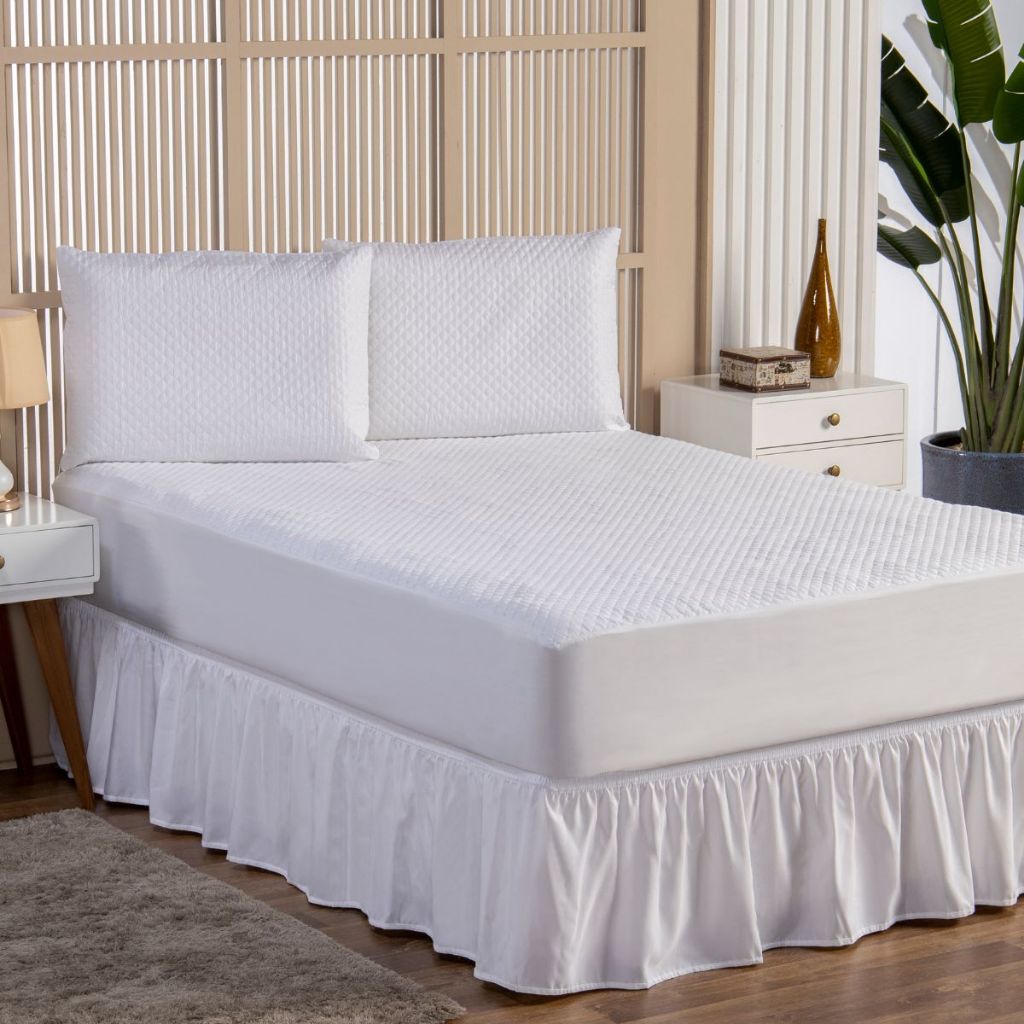 Protetor capa de colchao 100% impermeavel com elastico em toda a volta Solteiro Casal Queen tipo lencol matelado
