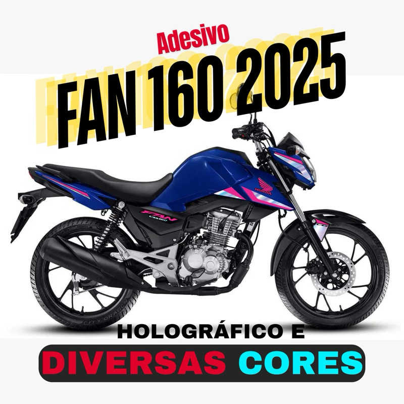 ADESIVO FAN 2025 HOLOGRÁFICO E DIVERSAS CORES em Oferta na Shopee