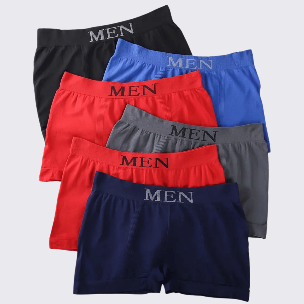 Kit Cueca Box Boxer Masculina Microfibra Sem Costura Premium - Cores Variadas e Sortidas