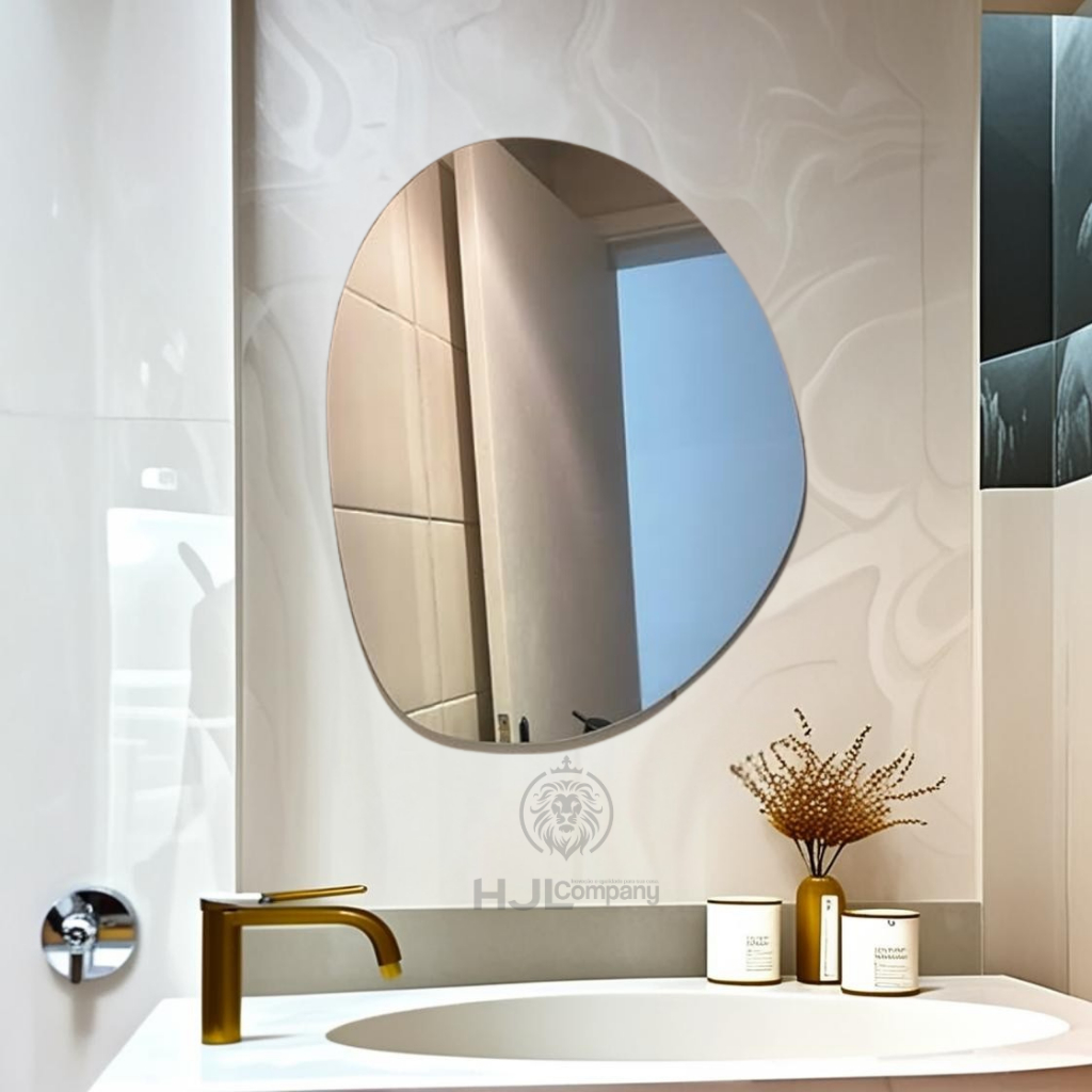 Espelho Organico Decorativo Abstrato Tendência Moda Super Lançamento Luxo Para Banheiro Sala em Oferta na Shopee