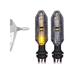 Par De Pisca Seta De Led Sequencial Honda Cb250f Twister