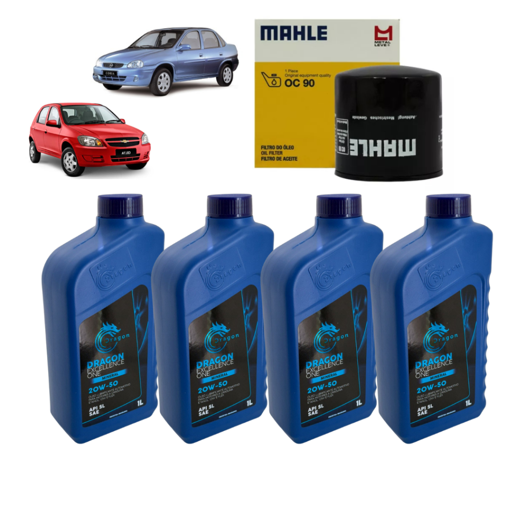 Kit Troca Oleo 20w50 Com Filtro Corsa Celta Vectra Astra em Oferta na Shopee