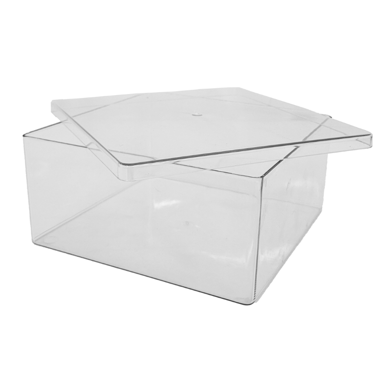 Caixa organizadora quadrada 2 Litros 16,5cmx16,5cmx8cm 6233 organizador de armario e guarda roupa