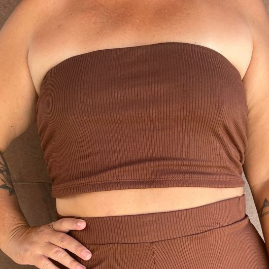 Kit 2 Top Plus Size Forro Duplo Malha Canelada em Oferta na Shopee