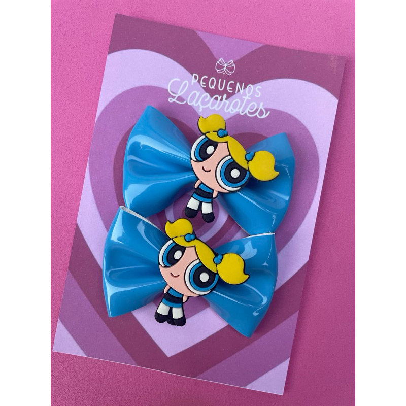 Laços das meninas super poderosas Parzinho - laços de cabelo infantis em Oferta na Shopee