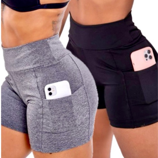 KiT 2 SHORT BOLSO LATERAL suplex perfeito para treino academia crossfit roupas fitness SHORTE FEMININO em Oferta na Shopee