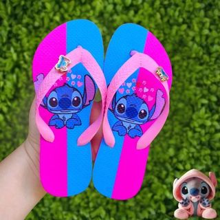 Chinelo Infantil Menina Minnie Margarida Stitch Mumu Magali Turma da Monica - Sandália de Dedo - ENVIO IMEDIATO
