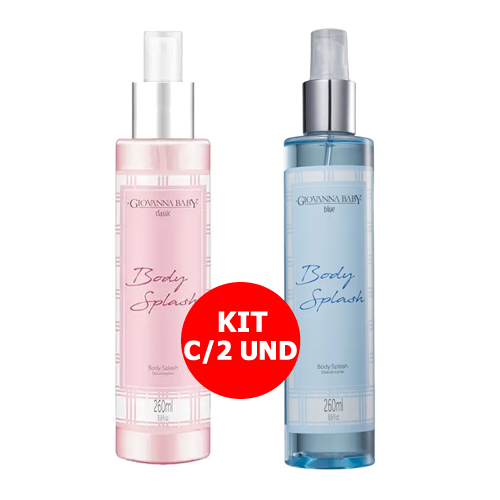 KIT C/2 Giovanna Baby Body Splash [CLASSIC + BLUE] 260mL em Oferta na Shopee
