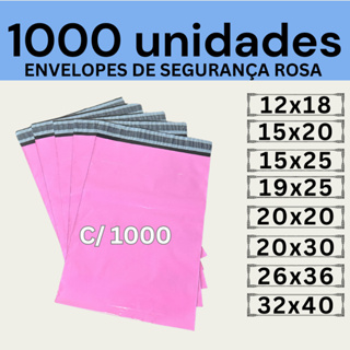 Kit 1000 Envelopes Segurança Rosa Embalagem De Envio 12x18 15x20 19x25 20x30 26x36 32x40 40x50 em Oferta na Shopee