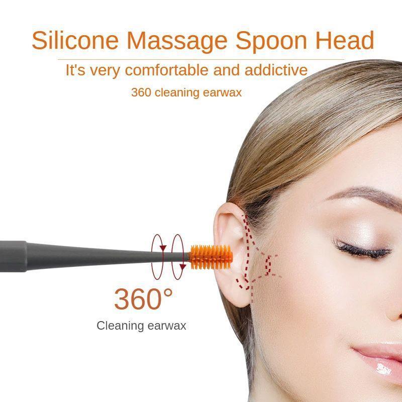 Limpador de ouvido/orelha com ponta de silicone em Oferta na Shopee