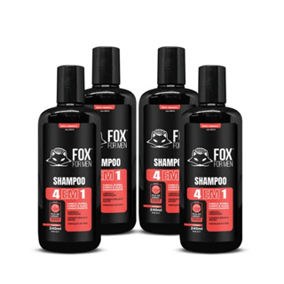 SHAMPOO 4 EM 1 FOX FOR MEN 240ml – 6 UNIDADES em Oferta na Shopee