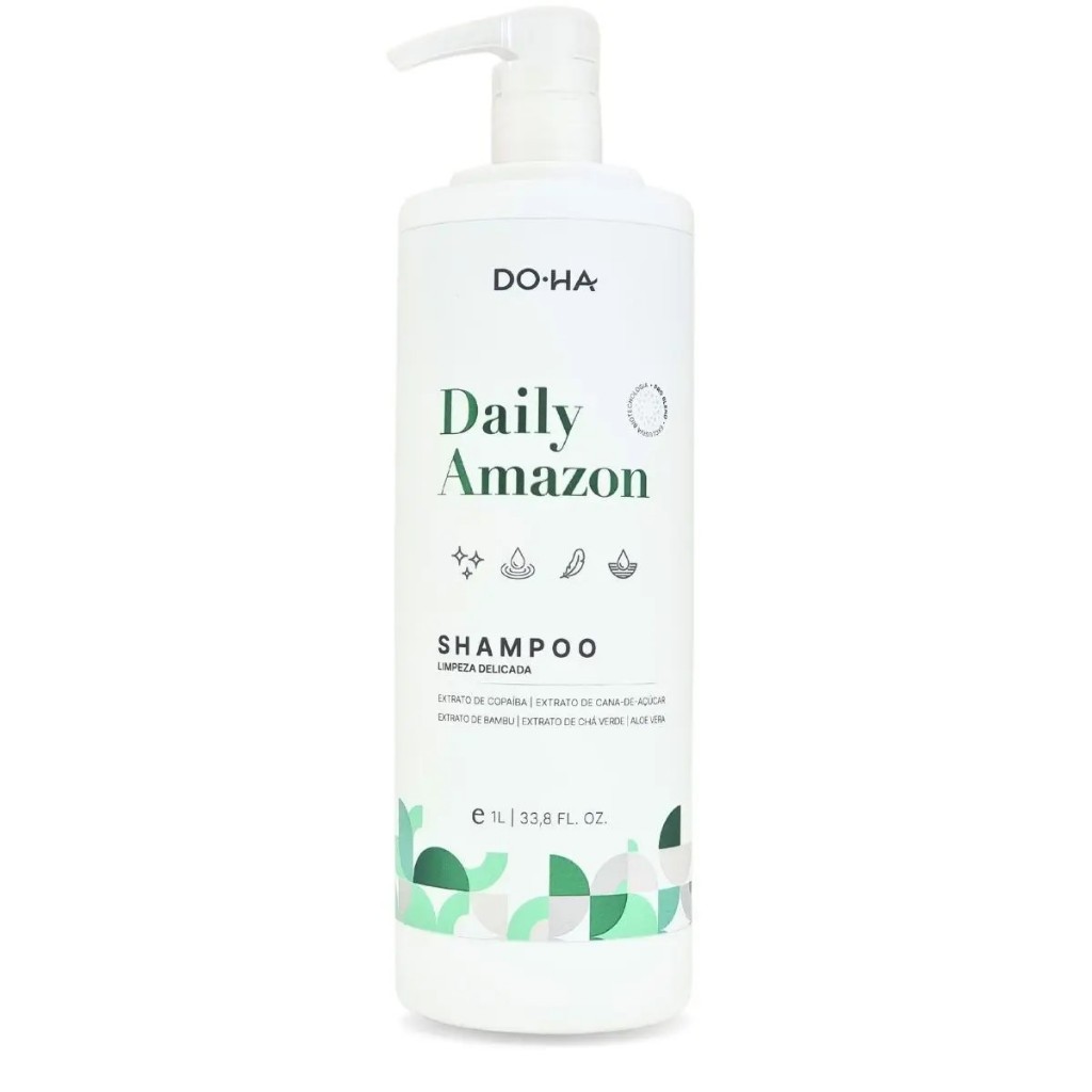 Doha Shampoo Daily Amazon 1L Profissional Doctor Hair Óleo de Copaíba Restauração Hidratação Capilar