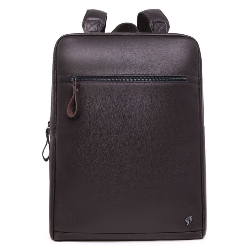 Mochila em couro Masculina Feminina Escolar Universitário Executiva Notebook 15'6 polegadas