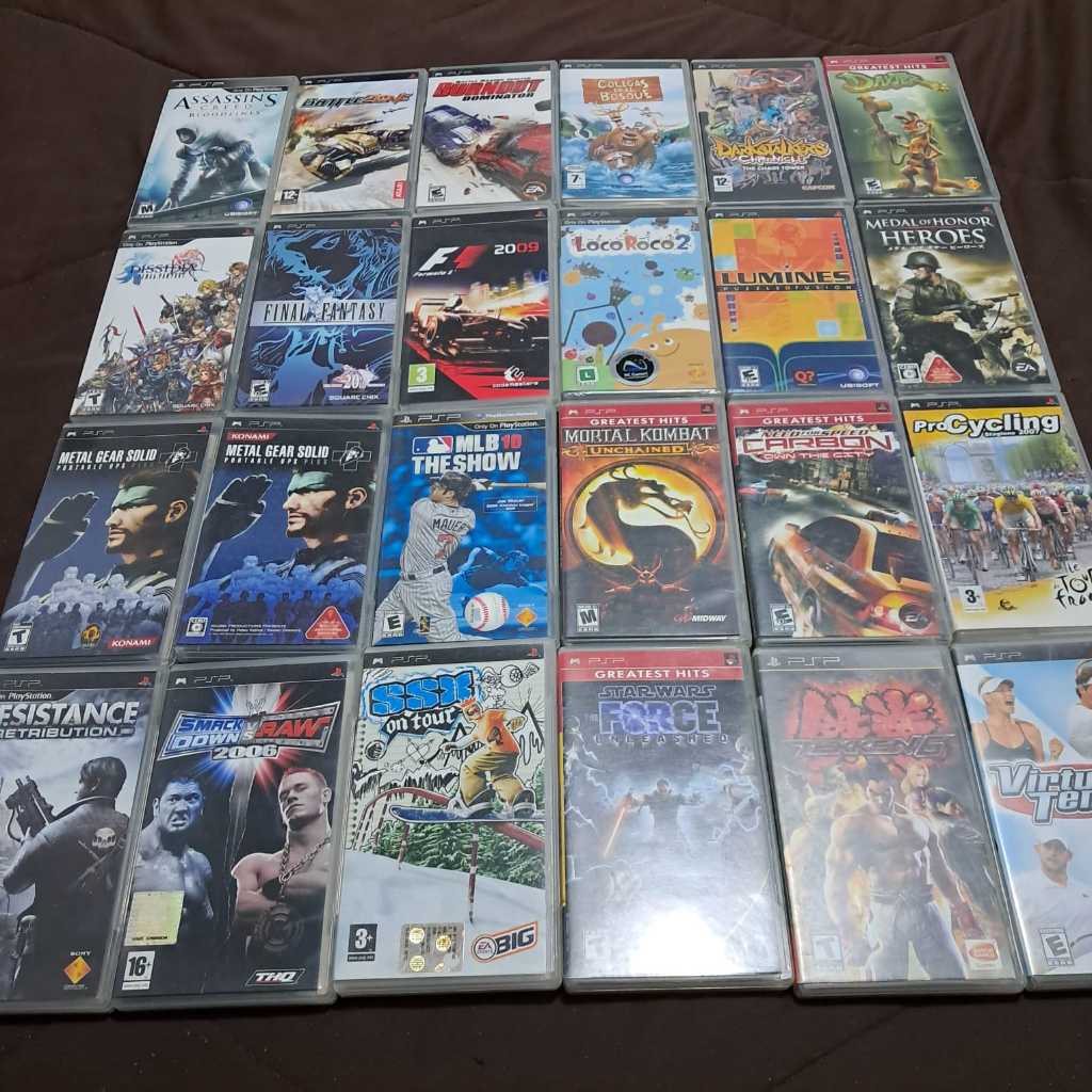 Coleção Jogos de PSP. Final Fantasy,  Metal Gear Solid, Tekken Mortal Kombat. LEIA A DESCRIÇÃO