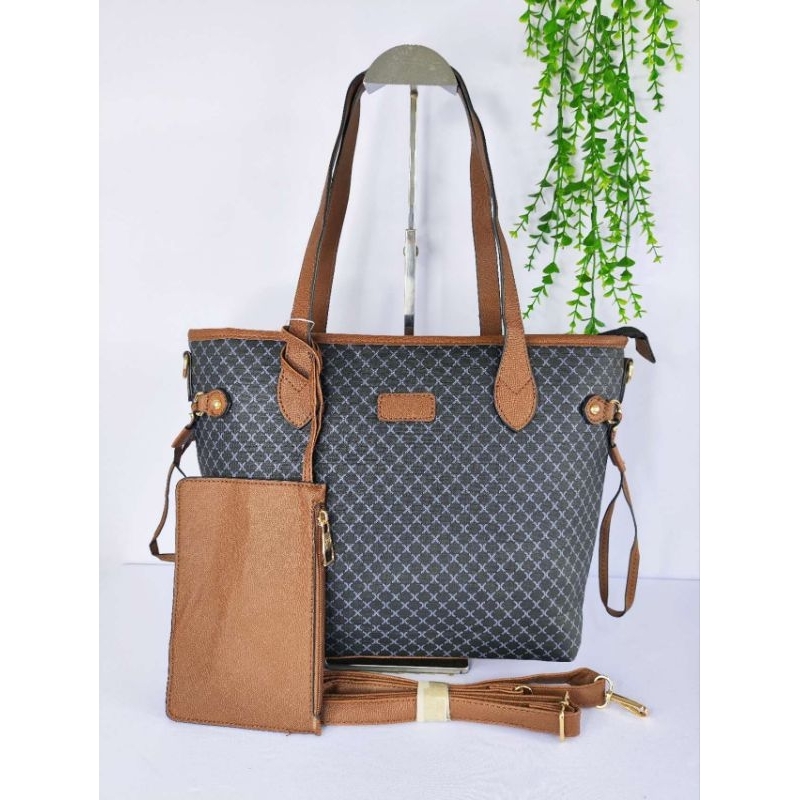 Bolsa grande transversal  com bolsinha Feminina bolsas 22487-1 em Oferta na Shopee