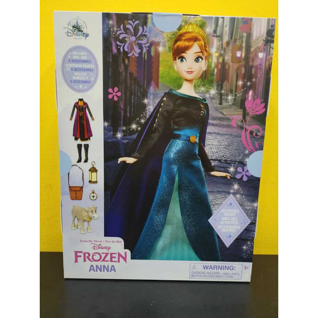 Boneca Frozen Anna + 6 Acessórios + Sven - Importado da Disney - Item Já no Brasil Sem Imposto Ana
