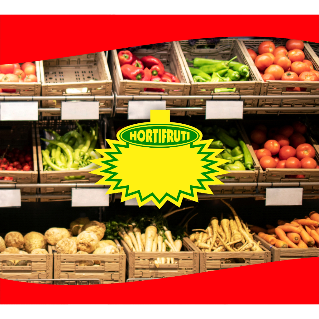 SPLASH HORTIFRUTI - Placa, Cartaz Etiqueta OFERTA, Promoção - Supermercado - melhor avaliação em Oferta na Shopee