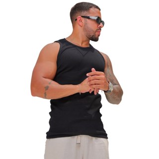 Regatas Masculinas Modelos Americano de Algodão, Varias Cores. em Oferta na Shopee