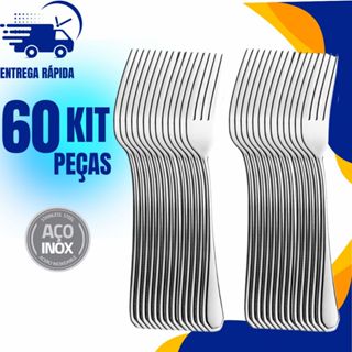 Conjuntos com 60 Talheres Garfos 100% Em Aço Inox Alta qualidade Para Restaurantes em Oferta na Shopee