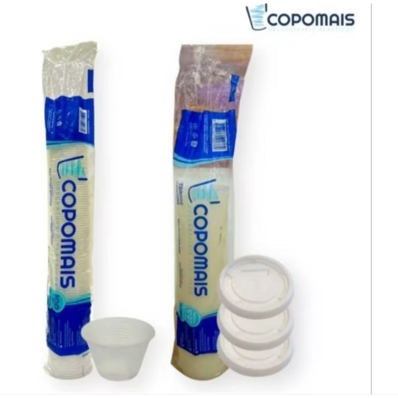 Pote Plástico 100ml com Tampa para sobremesa gelatina, Pudim ,sorvete - 100unid. em Oferta na Shopee