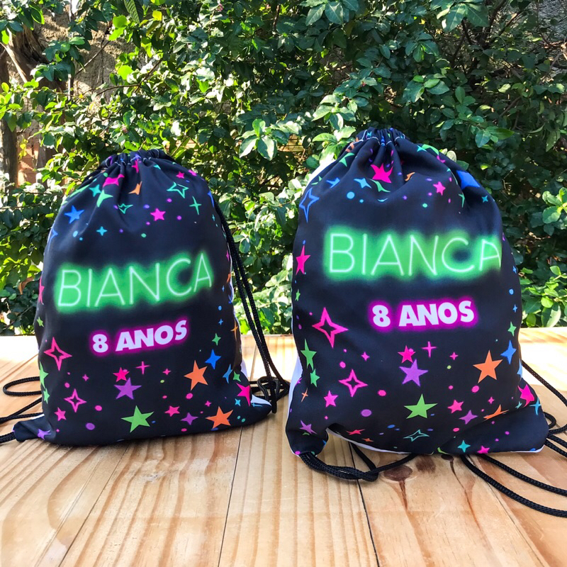 Mochila Personalizada-neon/ mochila de tecido personalizada