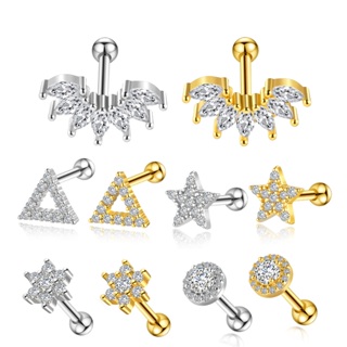 Piercing Labret Cobre/Aço | Helix, Flat, Conch, Tragus, Lóbulo 6 em Oferta na Shopee